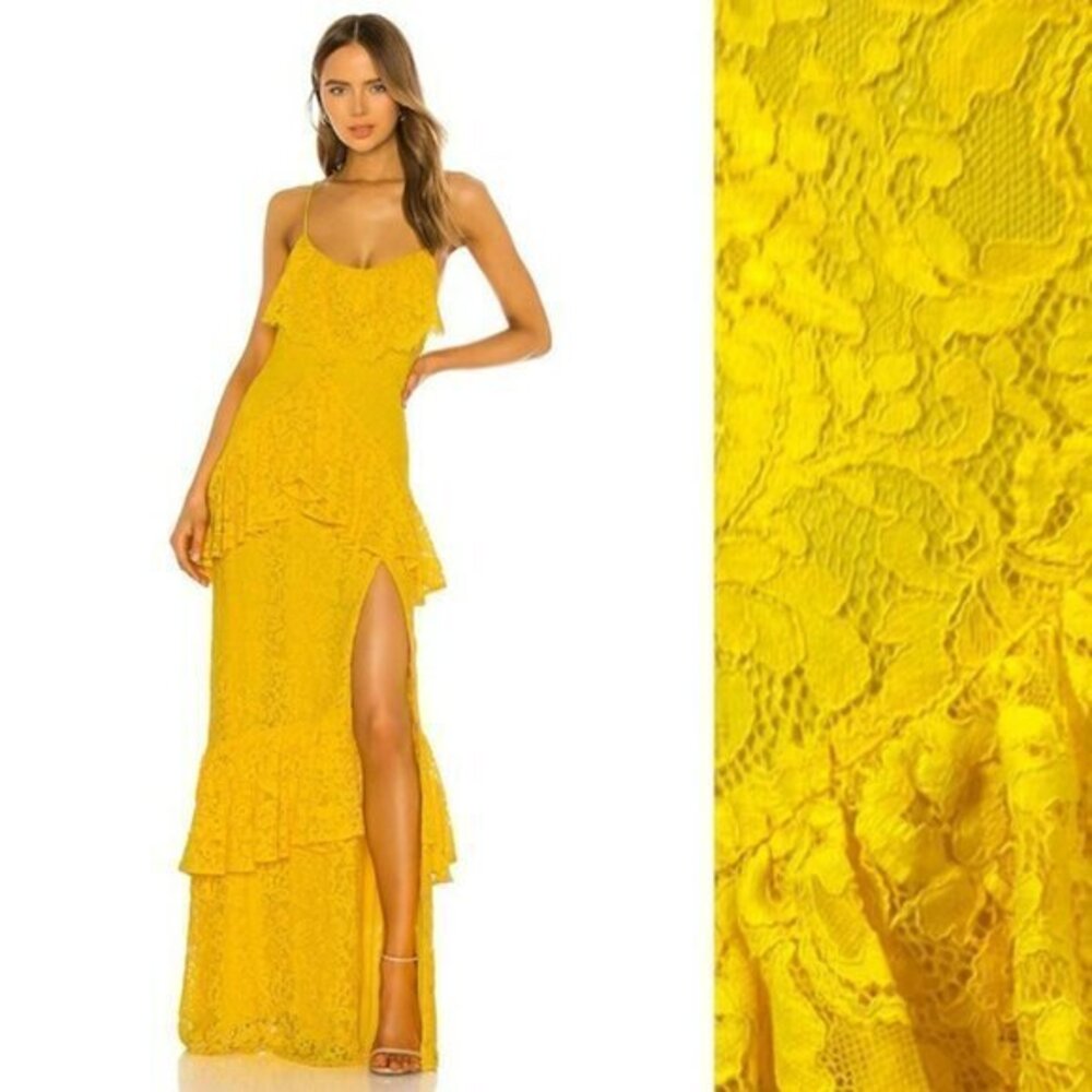 Justine Gown in Yellow - Michael Costello xRevolve
